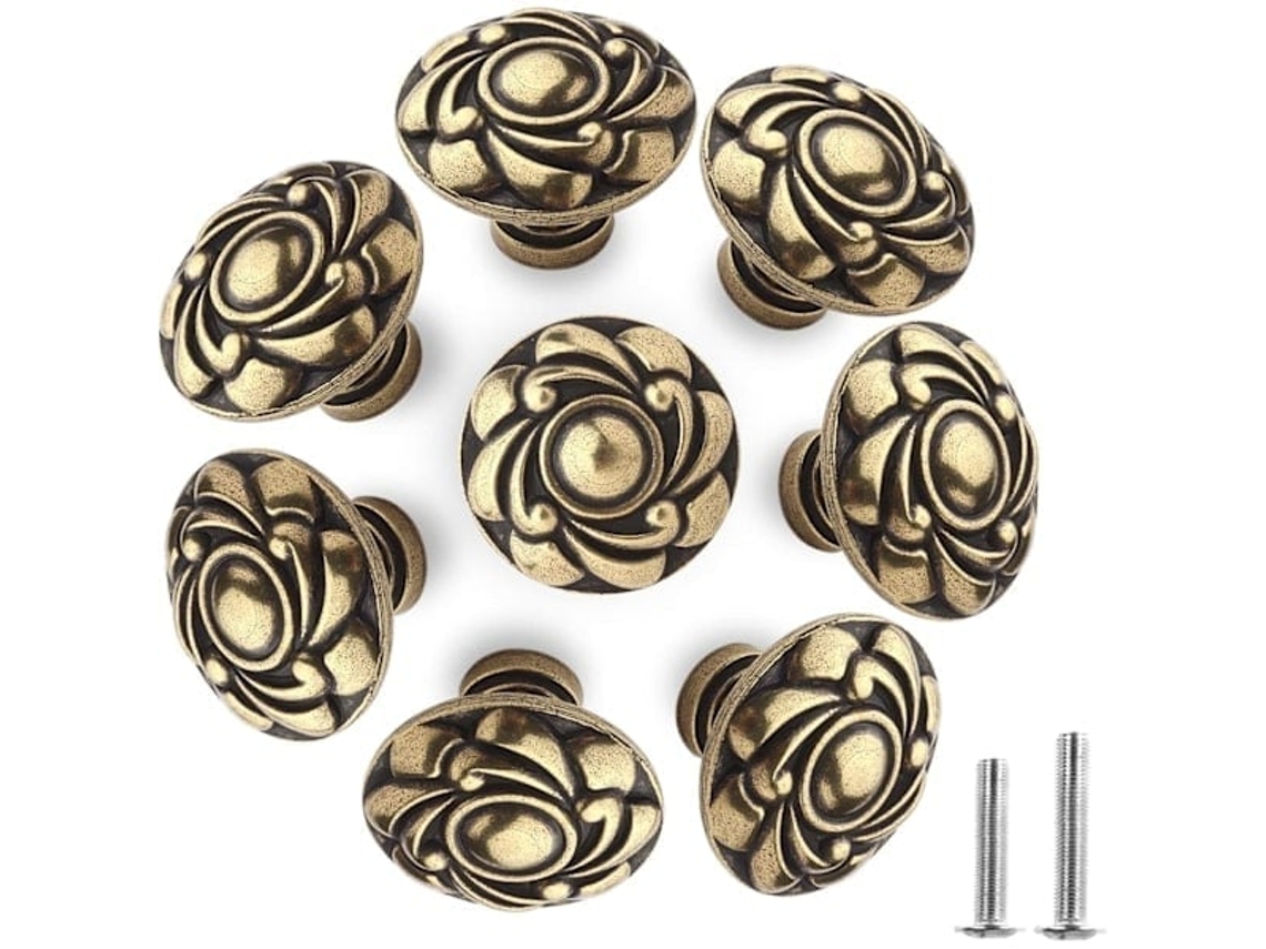 Conjunto de 8 Puxadores Bronze Antigo BRILVIBERA
