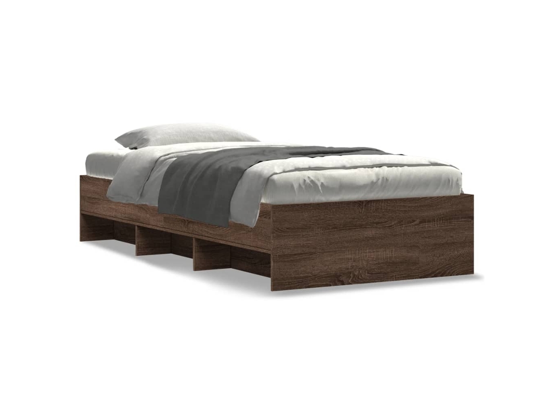 Estrutura de Cama Derivada de Madeira Carvalho Castanho MAISON EXCLUSIVE
