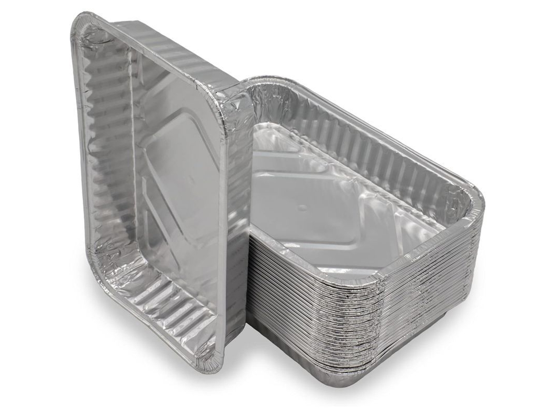 2026 boles de Alumínio 25 Unidades 21x14cm 680ml para Churrasco Resistentes Ao Calor e À Corrosão