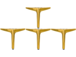 Conjunto De 4 Pés Triangulares Metal Para Penteadeira, Substituição