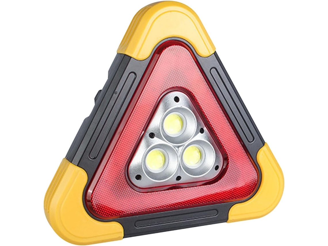 Sinal Luminoso Triangular De Advertência Para Carros E Reboques