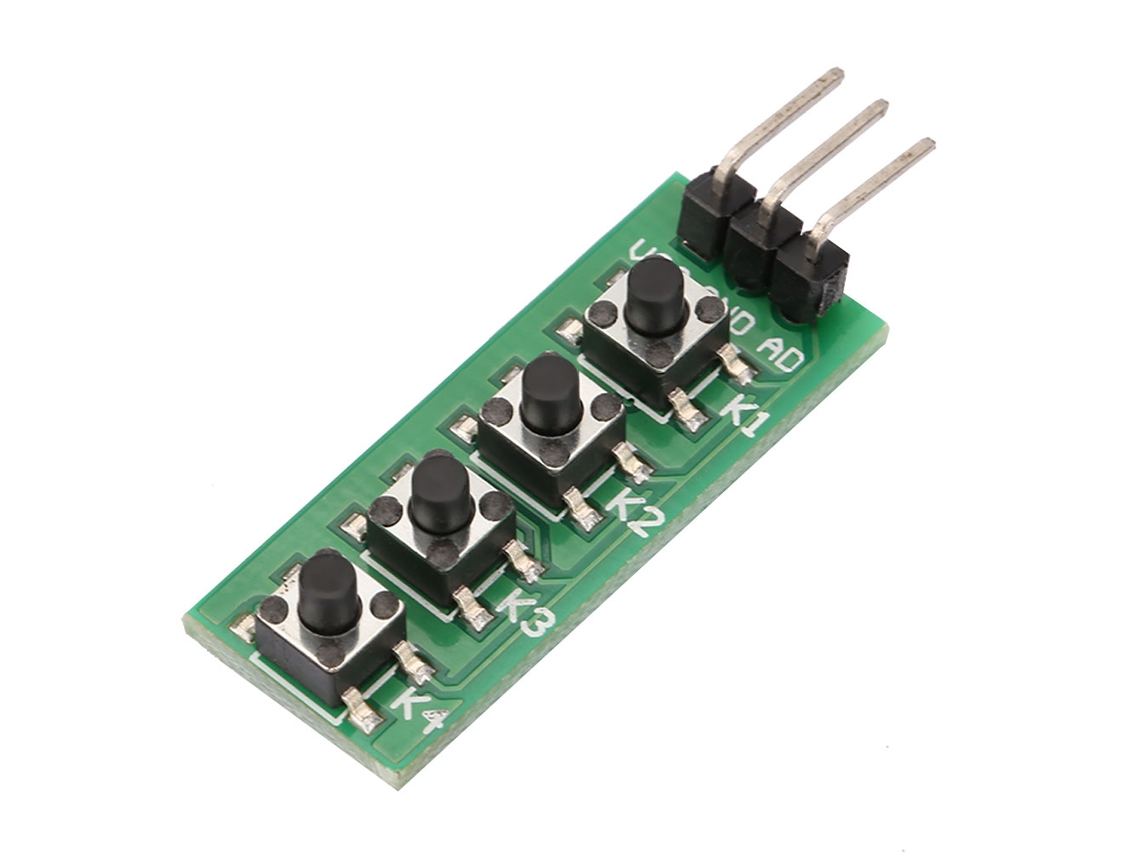 Laxiscreed Módulo Teclado Com 4 Teclas E Interruptor Para Protoboard, Design Multi-tecla