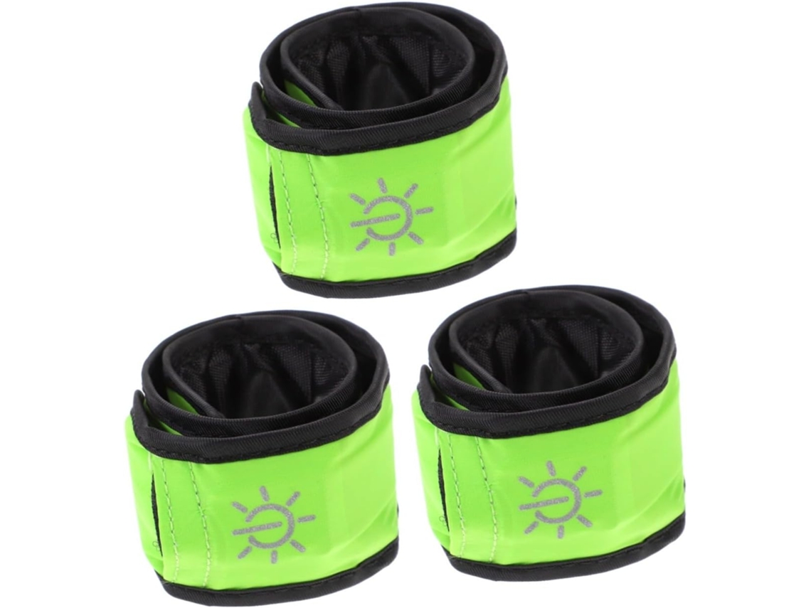 Conjunto De 3 Pulseiras Luminosas Led Verde Para Corrida Noturna, Pulseira Leve E Brilhante Para Atividades Ao Ar Livre