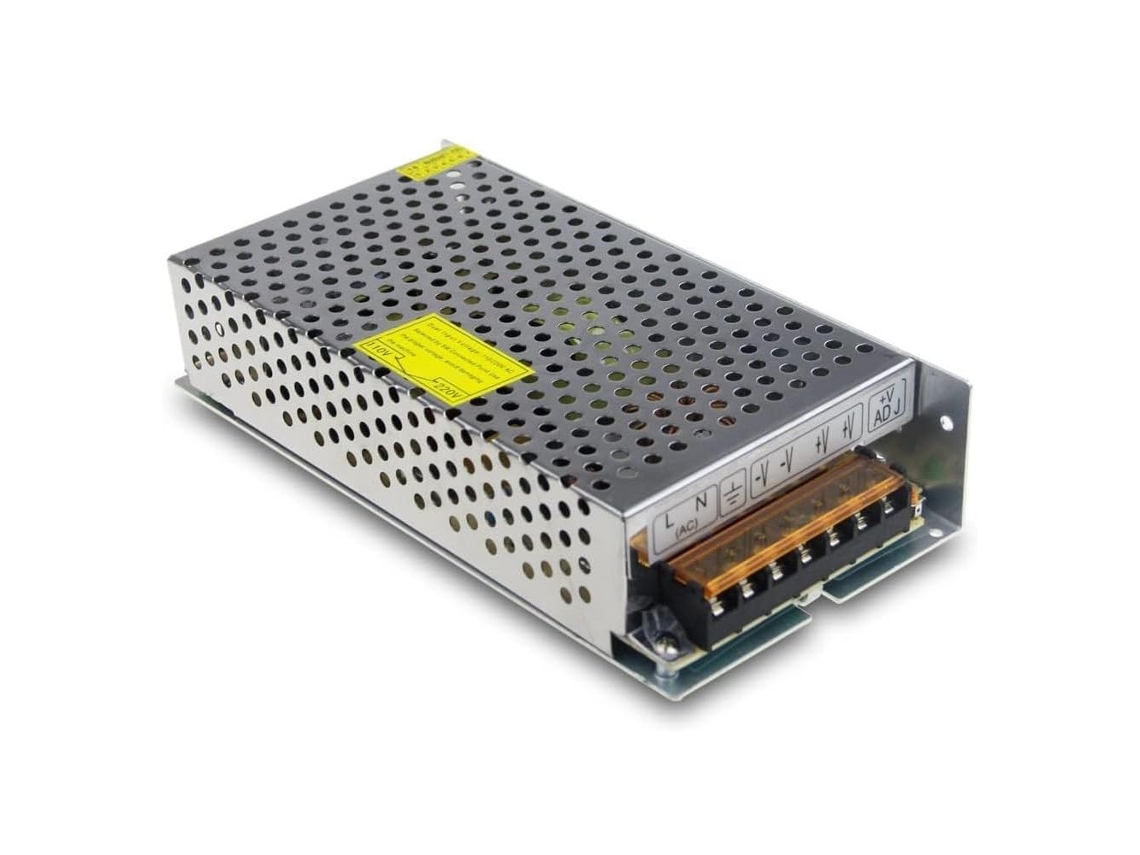 Fonte de Alimentação COSHANO 12V 15A 180W, adaptador AC/DC, para tiras LED e impressoras 3D