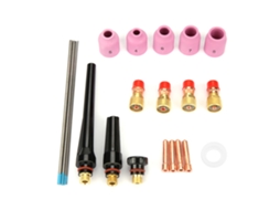 Kit De Acessórios E Peças Para Tocha Tig Wp 17 18 26: Bicos De Gás E Consumíveis Tig (21 Peças)