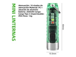 (verde) Mini Lanterna Led Multifuncional À Prova D'água Com Chaveiro, Portabilidade Magnética, Baterias Incluídas