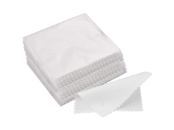 50pcs Pano de Limpeza de Jóias Branco para Prata Ouro Platina Polimento 8x8cm