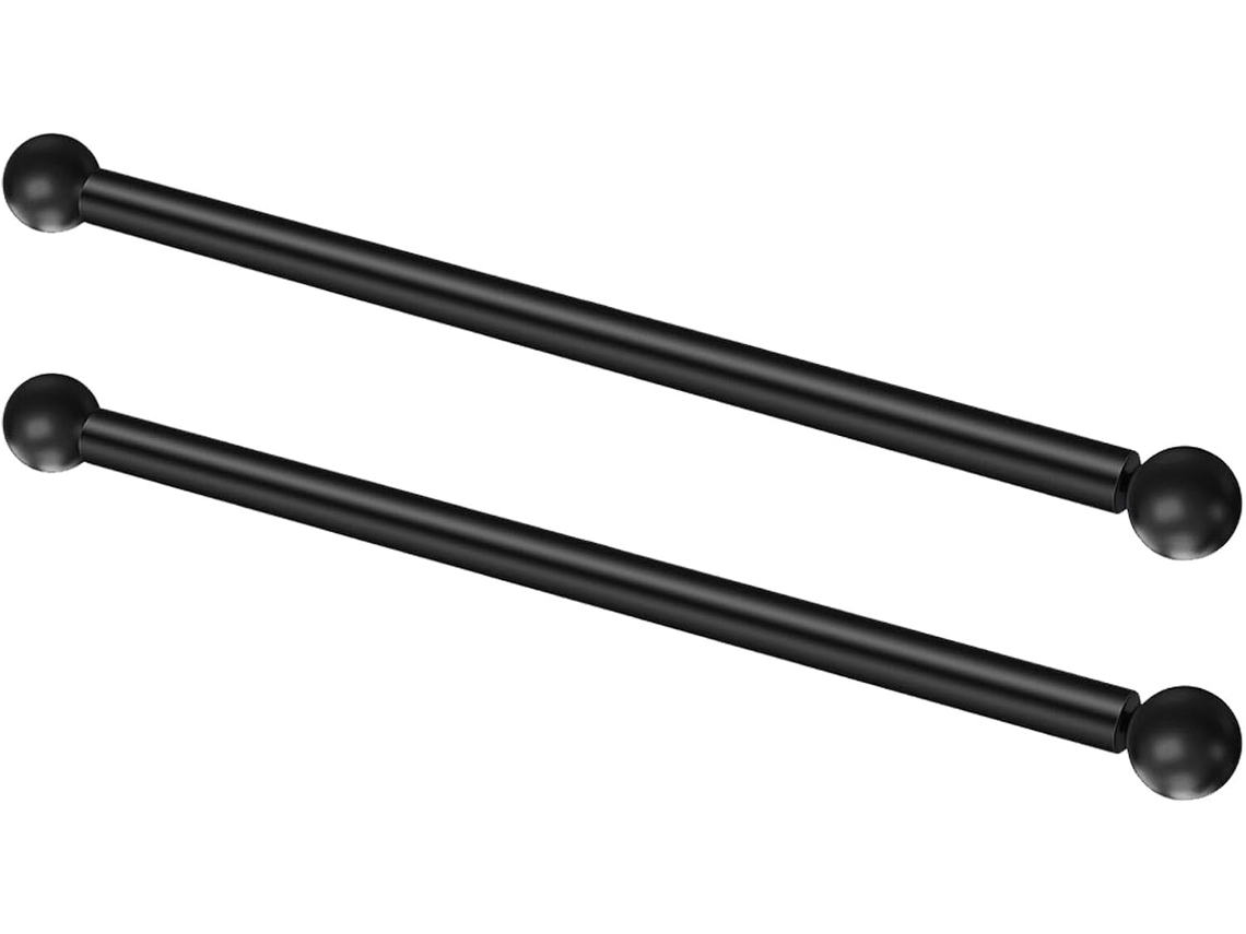 Braço De Metal Preto Para Luminária Externa De 41 Cm, Conjunto Com 2 Peças, Suporte Em Cruz.