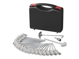 Estaca de Tenda Metal 20 Cm com Gancho Plástico e Cabeça Rosca Conjunto Unidades. AQUAFORGE