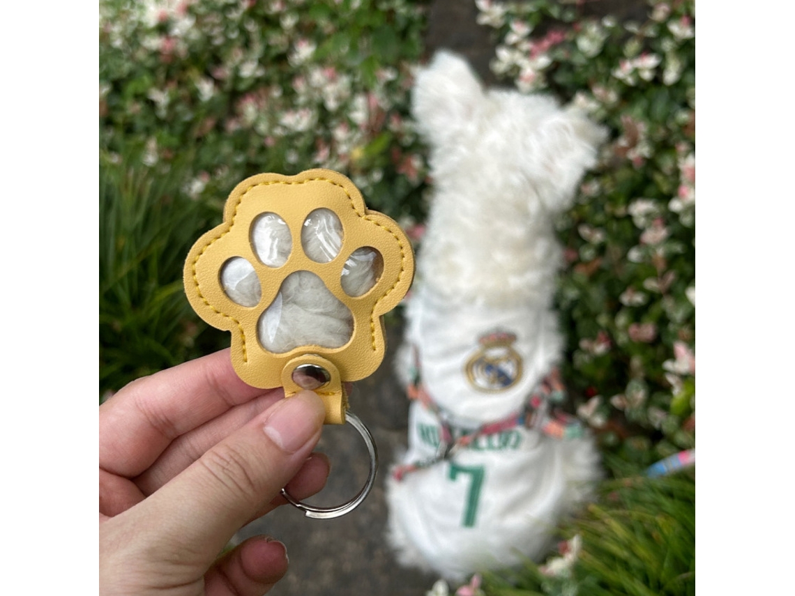 Chaveiro Memorial Com Foto Para Salvar Pelos De Gatos E Gatos, Amarelo