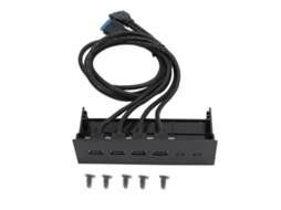 Hub De Painel Frontal Usb 3.0 5.25 Polegadas 4 Portas 5gbps Unidade Óptica Para Desktop