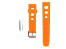 Cinto de Relógio Silicone com Fivela de Pino 20mm Impermeável Laranja