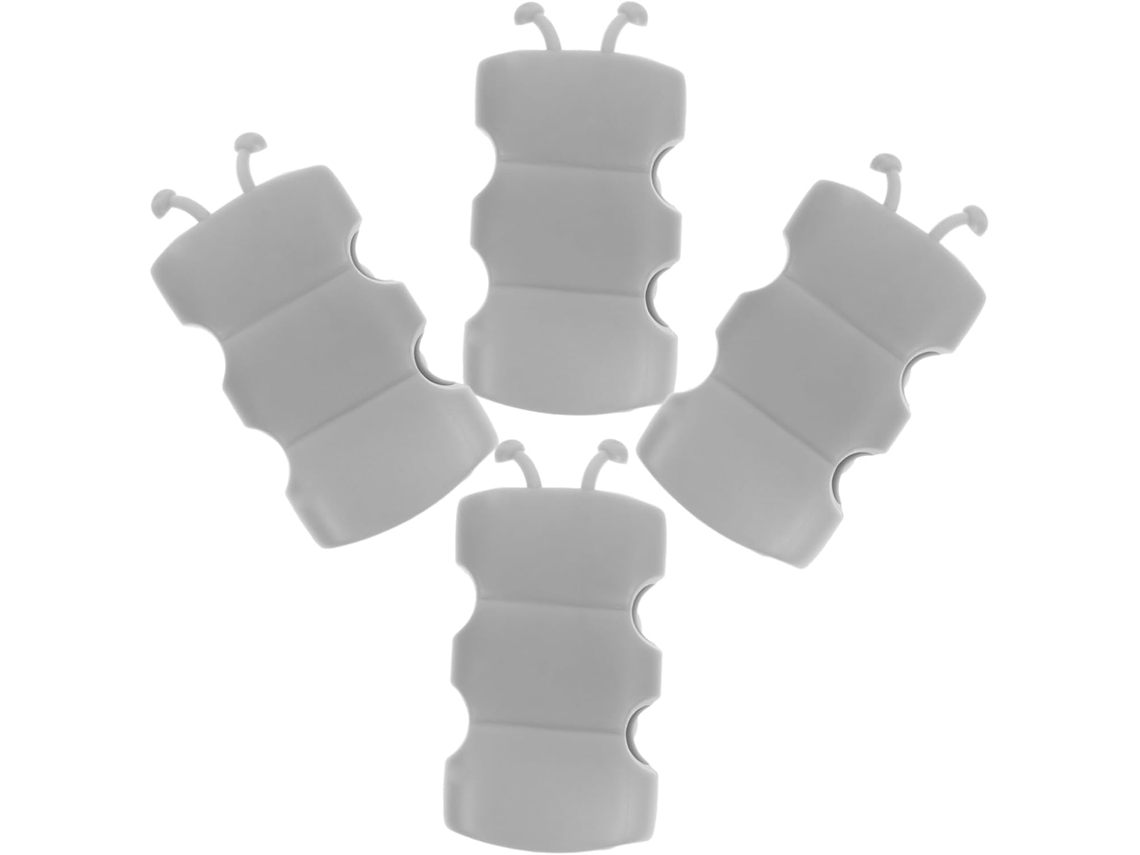 Shineofi Conjunto De 4-suportes Chuveiro Antiderrapantes Em Tpe Com Ventosa Para Parede, Para Banheiro E Banheira