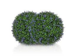 2 Topiaria Artificial Uv Resistente Ø42cm Decoração Jardim