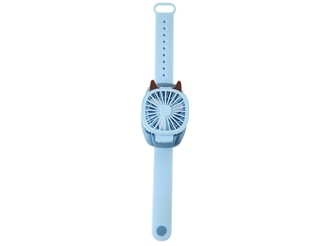 Ventilador Pessoal EIFSON com pulseira, 3 velocidades, recarregável azul EIFSON