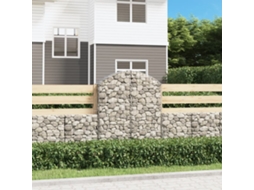 Vidaxl Cesto Gabião Arqueado 100x30x120/140 Cm Ferro Galvanizado