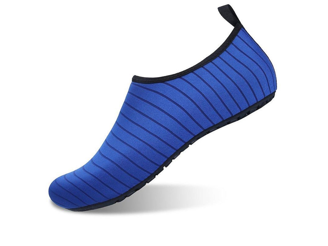 Tênis Sem Cinto com Solado de Borracha, Material Poliéster e Spandex, Resistente À Água, Altura do Salto 1cm, Largura Estreita Azul | S/MARCA