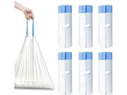 Saco de Lixo com 90 Unidades, Adequado para Caixas Areia Auto impulsivas, Cordão de Fecho, Resistente e Resistente a Rasgões, Ergonômico... STELASPLEN