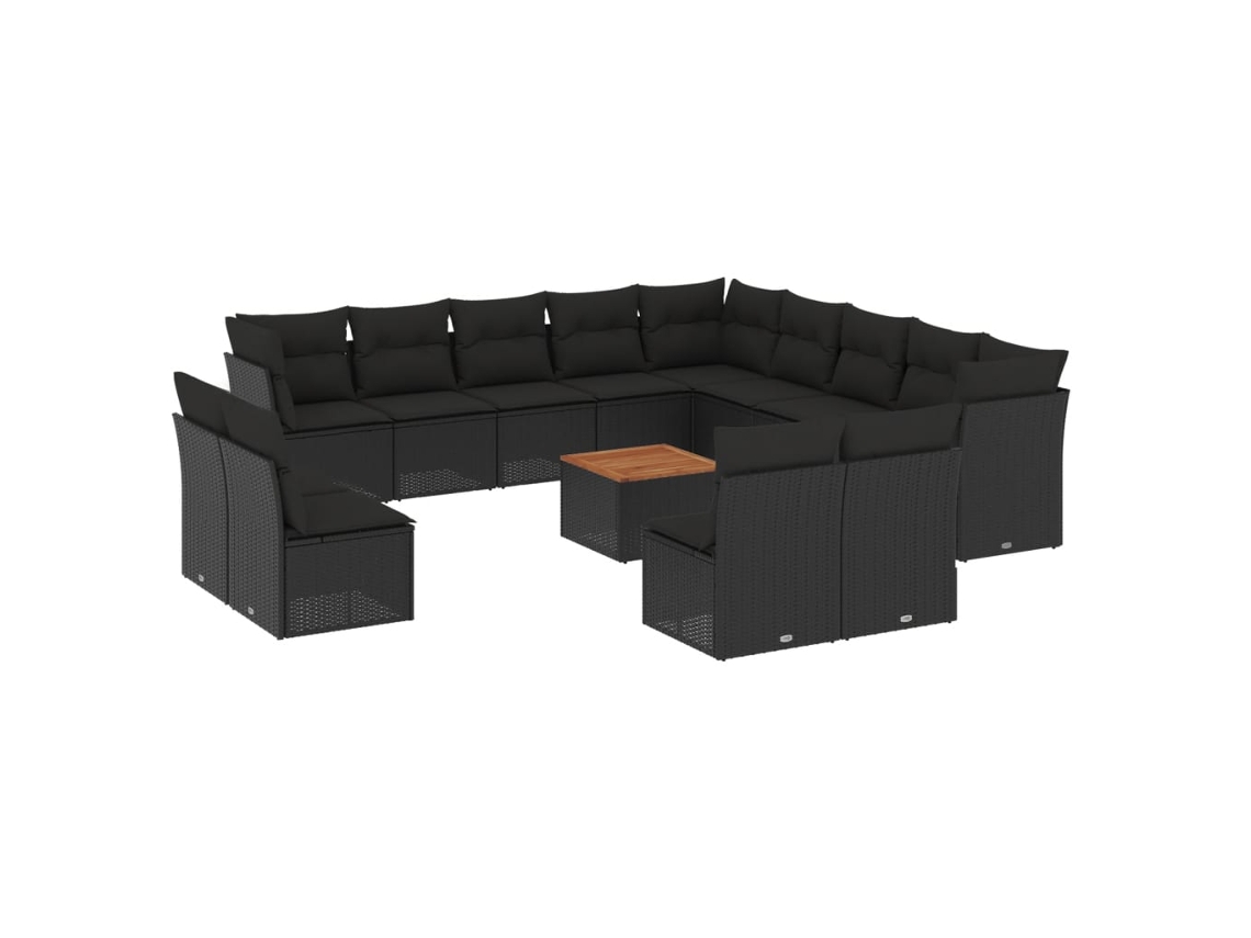 Garden Sofa Set, Garden Sofa Sets Vidaxl Preto Rattan / Vime (n/a)