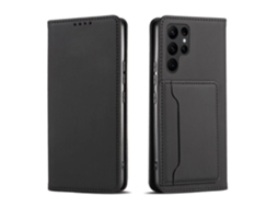 Capa De Couro Para Celular Com Suporte Para Cartão Magnetism Skin Feel