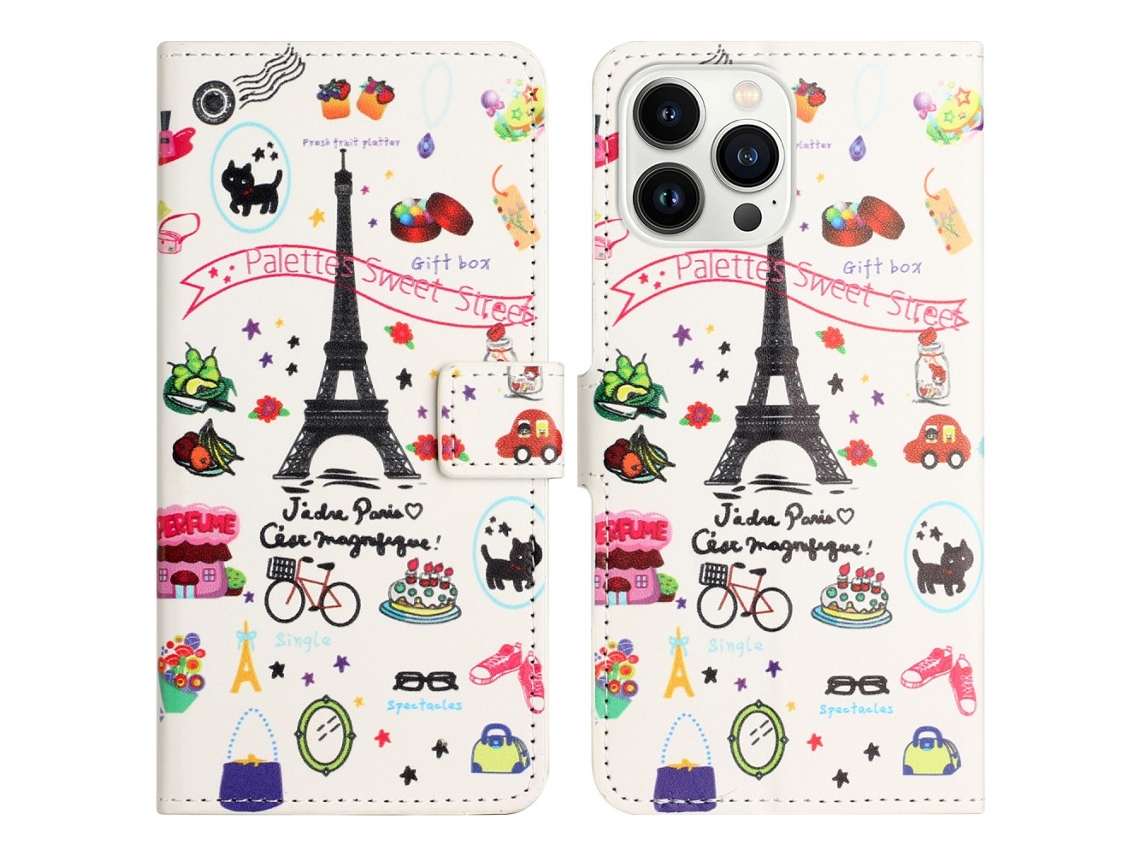 Capa Em Couro Pu Para Apple Iphone 16 Pro Max - Torre De Ferro