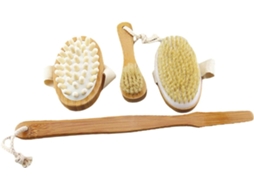 Conjunto De 3 Escovas Banho Para Pele E Corpo