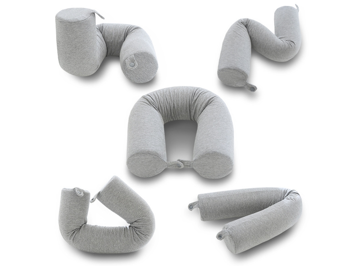 Travesseiro de Viagem BRILVIBERA em espuma viscoelástica, suporte cervical, 30x25x15cm