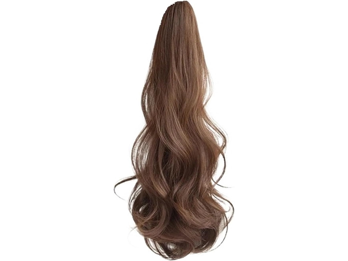 Aplique de Cabelo Sintético Ondulado de 45 Cm para Coque Ou Rabo de Cavalo SFUSHOS (18 Polegadas)