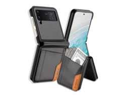Capa De Couro Com Costura Magnética E Proteção Rfid N.bekus P3 Para Samsung Galaxy Z Flip4