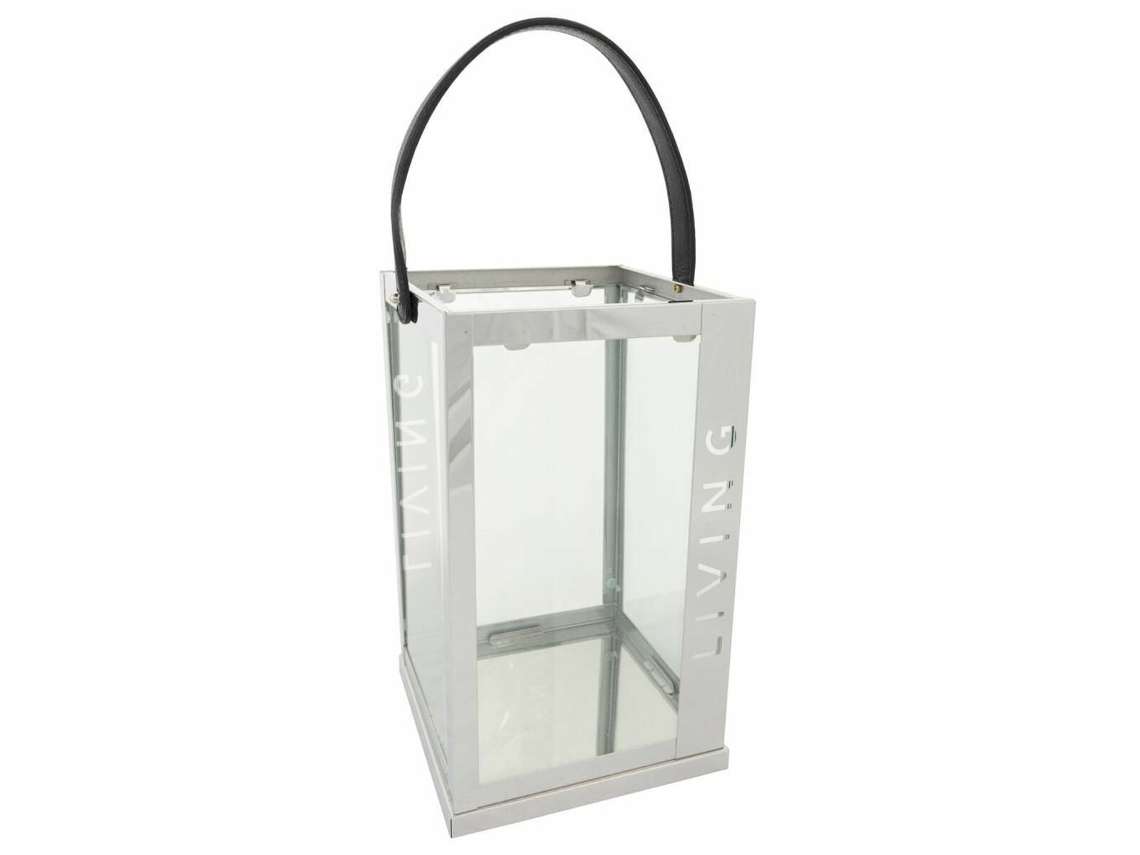 Lanterna ALEXANDRA HOUSE LIVING Prata Vidro Aço inoxidável 18 x 30 x 18 cm