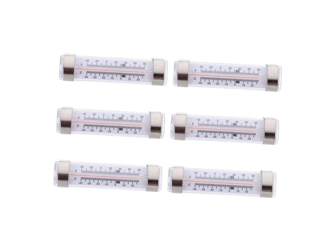 Lurelia Termómetro Para Frigorífico, 6 Unidades, Para Frigorífico E Congelador, Alta Precisão, Visor Fácil Leitura