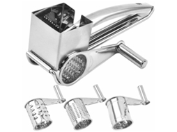 Ralador De Queijo Com Tambor Aço Inoxidável Simples, Durável E Eficaz, Conjunto Três Lâminas Para Ralar. Aquaforge