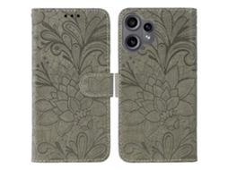 Capa De Celular Flip Em Couro Com Relevo De Renda Floral Para Nothing Cmf Phone 2 Pro