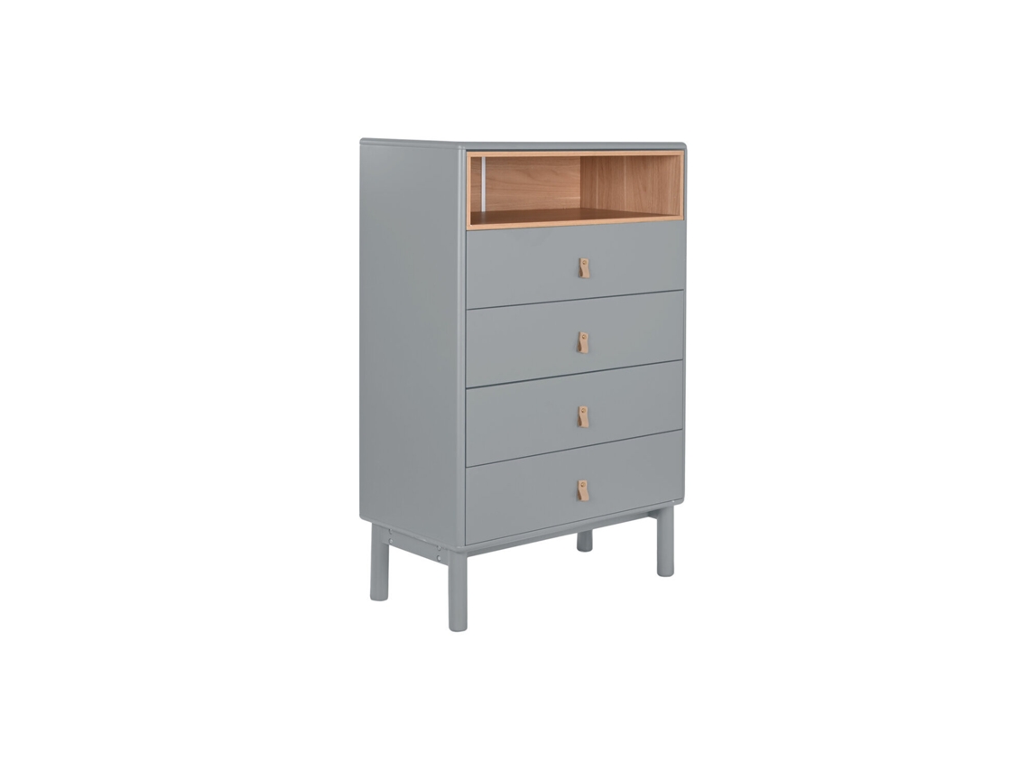 Chiffonier Mdf Pu Cinza 80x40x117cm ALEXANDRA HOUSE LIVING