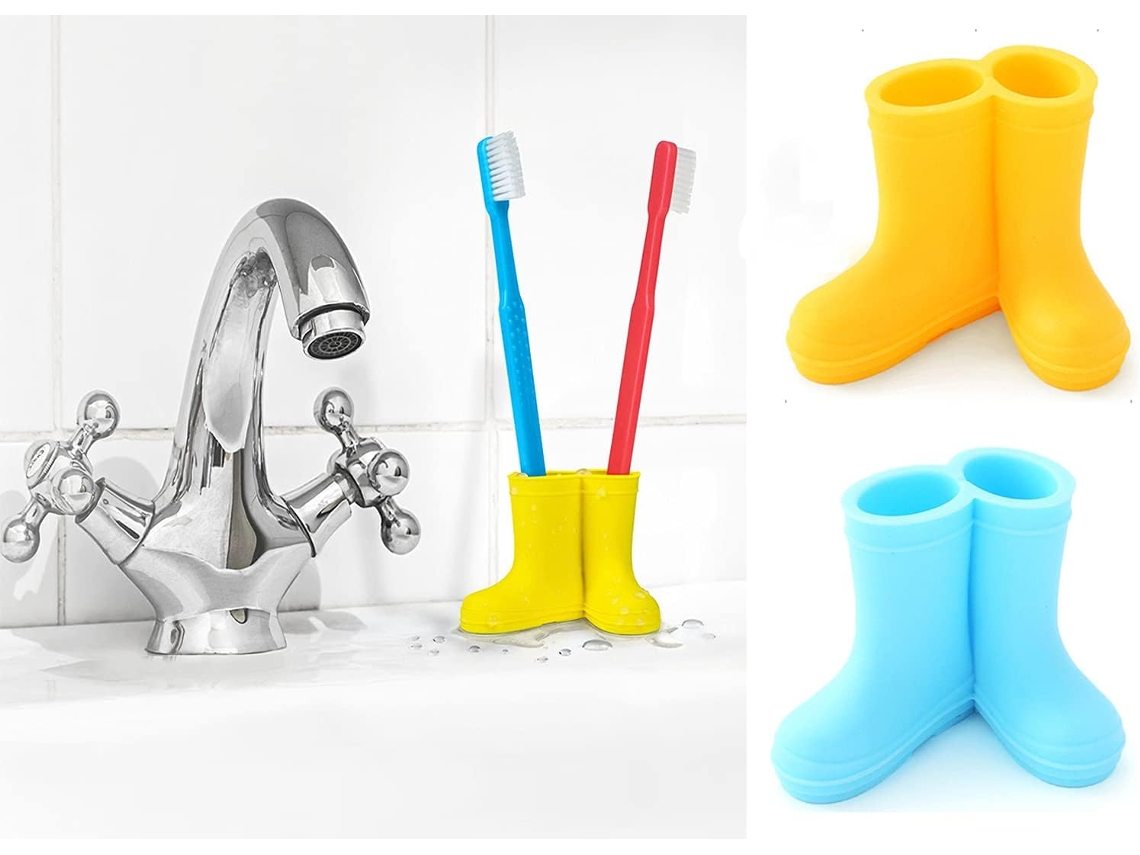 Pacote Com 2 Porta Escovas De Dentes De Silicone Para Capa De Chuva Aquaforge