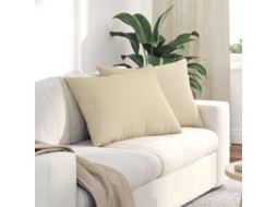 Vidaxl Travesseiros De Sofá 2 Pcs Creme 70 X 50 Cm Tecido