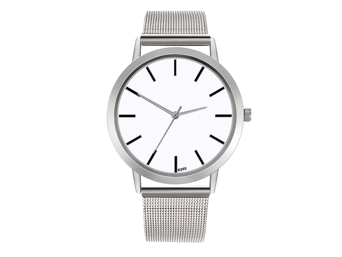 Relógio Analógico de Pulso com Pulseira de Malha Casual Luxury Zhoulianfa Quartzo Prata