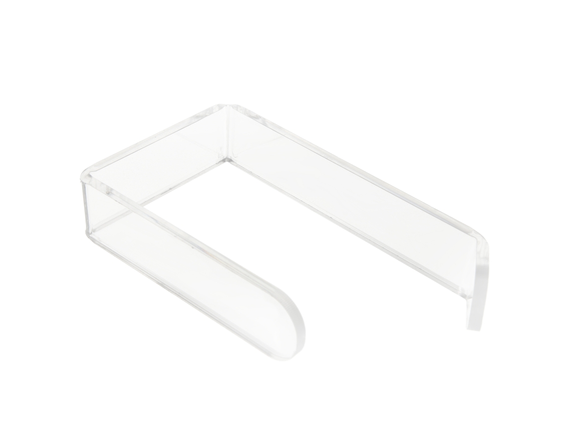 Porta Papel Higiênico Acrílico Transparente Sem Furo De Parede