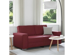 Vidaxl Sofá De Dois Lugares Vinho Vermelho 180 Cm Couro Sintético