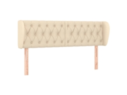 Cabeceira de Cama com Abas Tecido Creme MAISON EXCLUSIVE (147x23x78 cm)