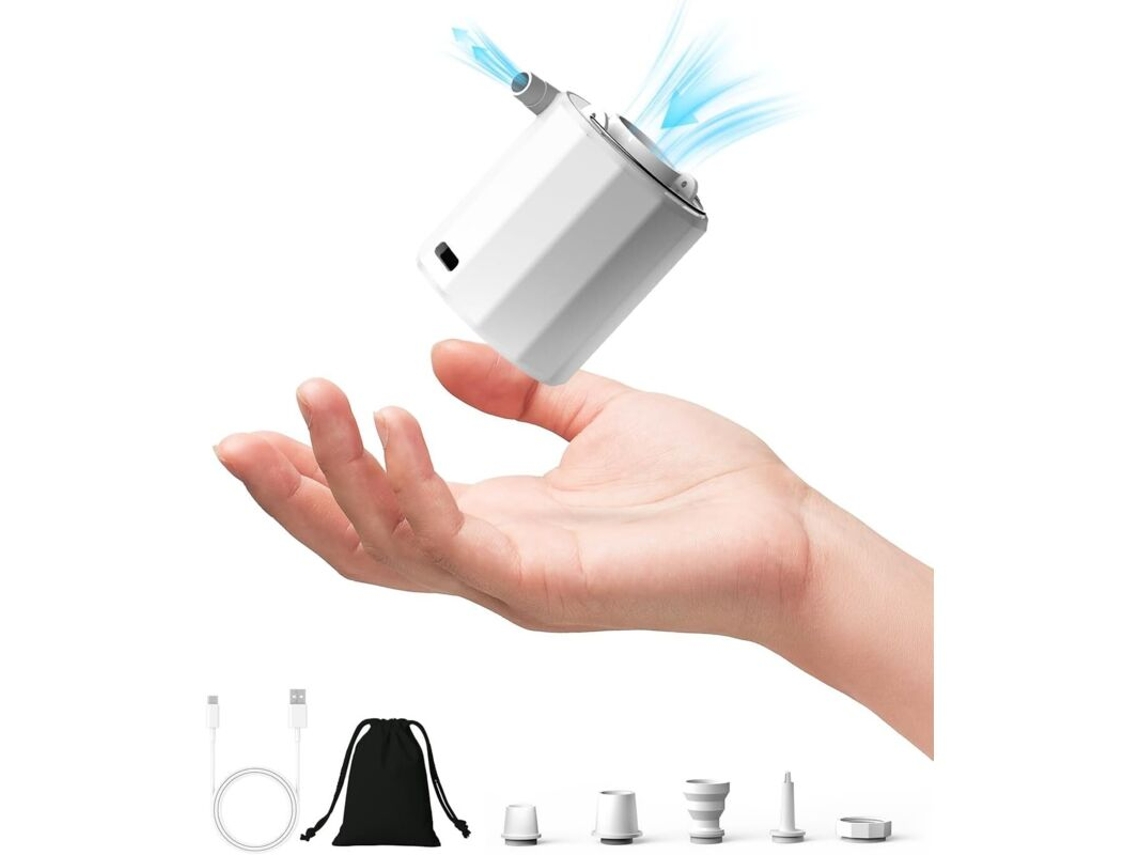 Bomba de Ar Elétrica Pequena com luz para colchões e brinquedos AQUAFORGE