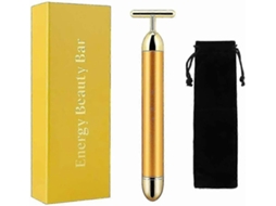 Massageador Facial Beauty Bar com Pulso de Ouro 24k, Elétrico em Formato T. GOKOCO