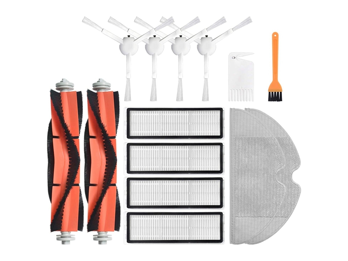 Substituição principal escova lateral filtro hepa rolo escova esfregar trapos kit para xiaomi 1c varrendo robô aspirador de pó peças