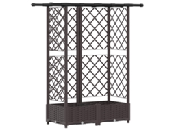 Vidaxl Cama Elevada Com Treliça E Telhado Castanho 124 X 40 X 123 Cm