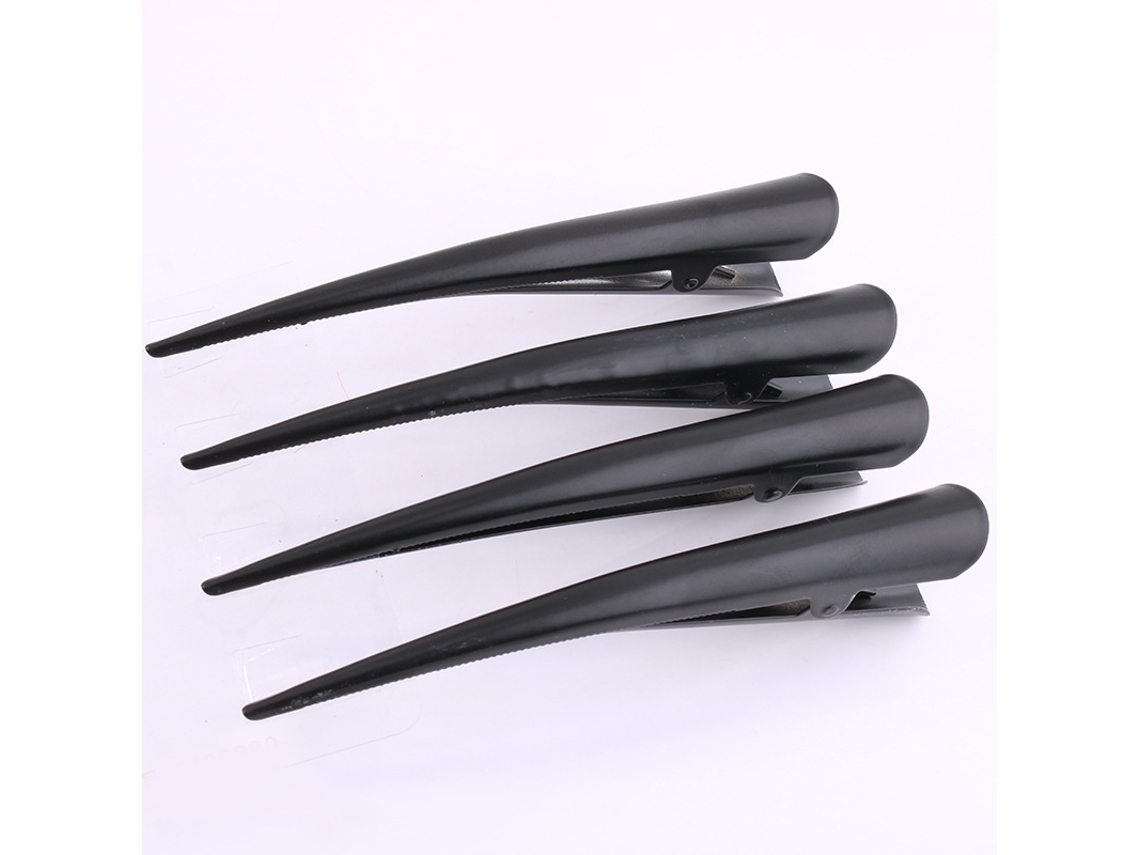 Presa De Cabelo Grande De Jacaré Para Estilismo, Presas Metálicas Resistentes À Ferrugem E Não Deslizantes Para Cabelos Grossos E Finos P (4 Unidades)