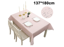 Toalha de Mesa Xadrez – Toalha de Mesa Quadrada de Pvc À Prova D'Água À Prova de Óleo Capas de Mesa Laváveis para Jantar Rosa 137 X 180 Cm