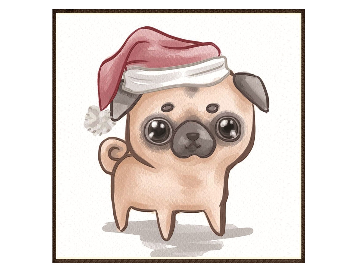 Pintura de diamantes Primerox para DIY com tema de cão e strass