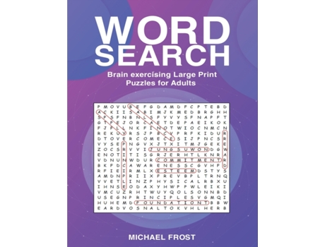 Livro Word Search: Brain Exercising Large Print Puzzles For Adults Michael Frost (Inglês)