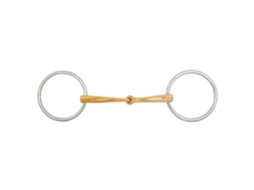 Br Single Jointed Loose Ring Snaffle Soft Contact 14 Mm Ring 70 Mm