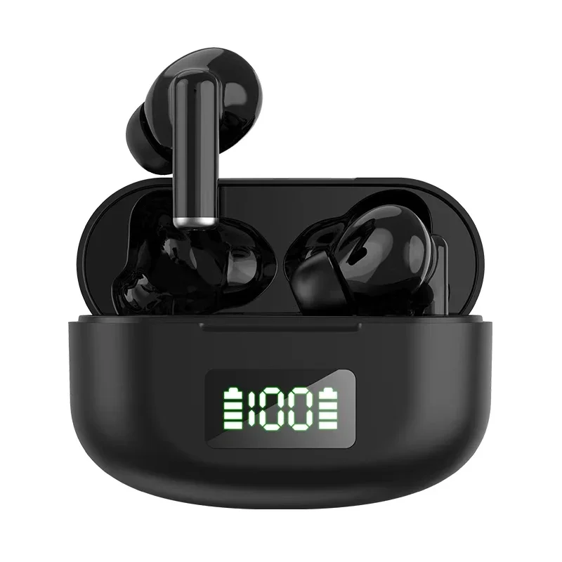 (preto) Fones De Ouvido Bluetooth Sem Fio Com Visor Digital E Controles Sensíveis Ao Toque, Cancelamento De Ruído.